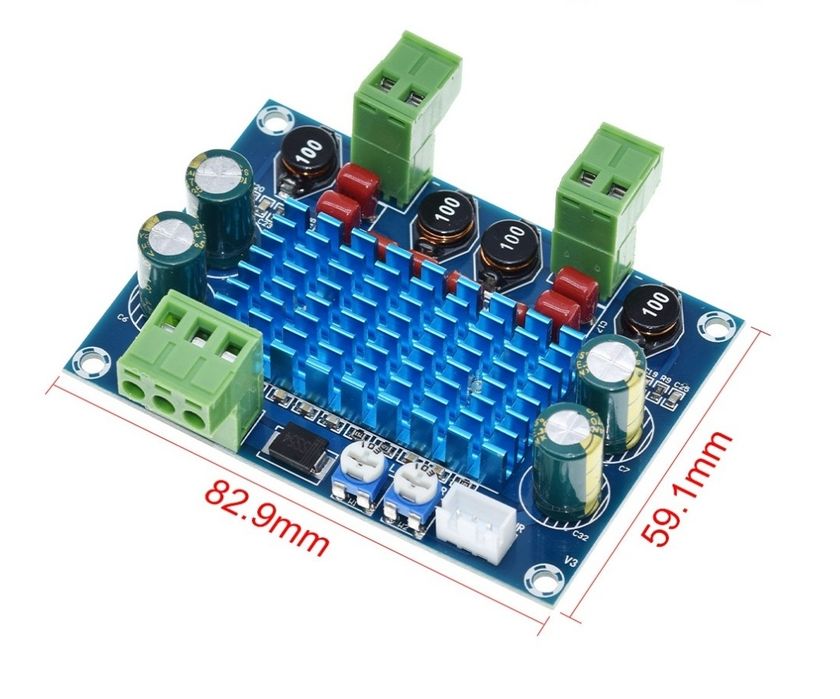 Цифровой усилитель мощности. Стерео XH-M572 TPA3116D2 2X120W. Оригинал