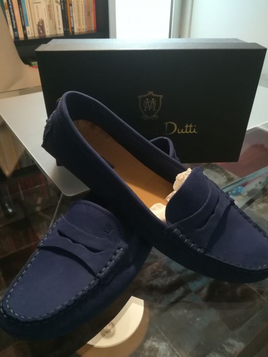 Mocasin Nobuck Azulina Massimo Dutti NOVOS Senhora Tam.41