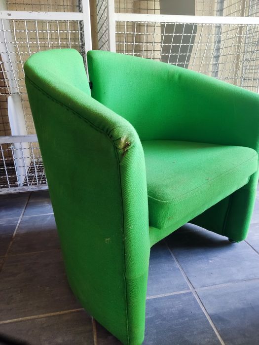 Sofás poltronas verde anos 80 vintage