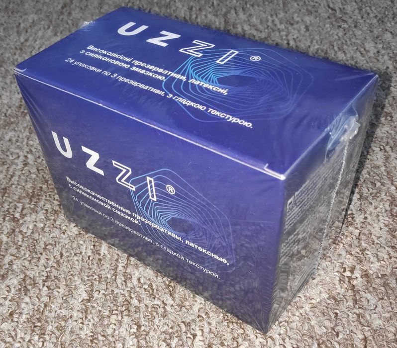 Презервативы UZZI 72 шт/блок.Гладкие.Подходят для УЗИ УЗД до 2028 года