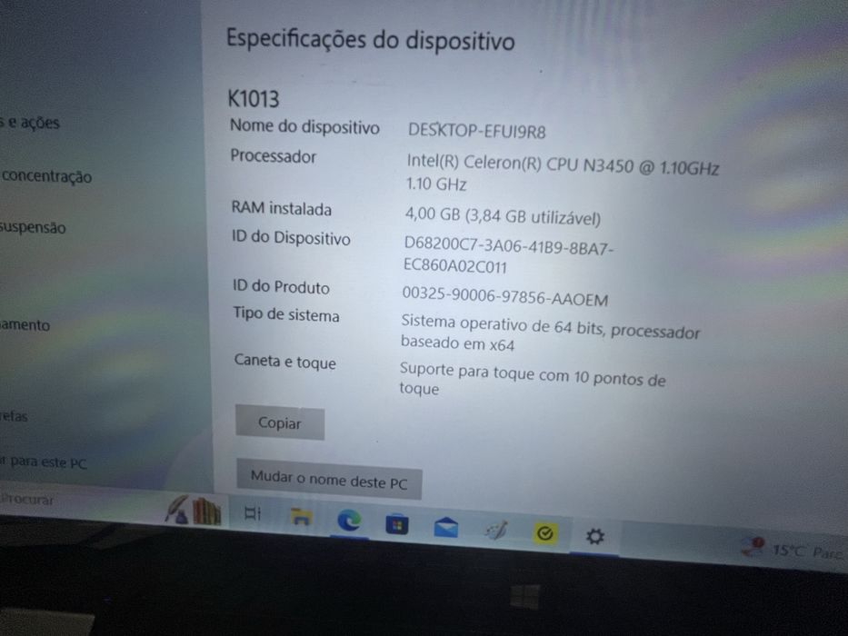 Portatil desktop 13,5 polegadas