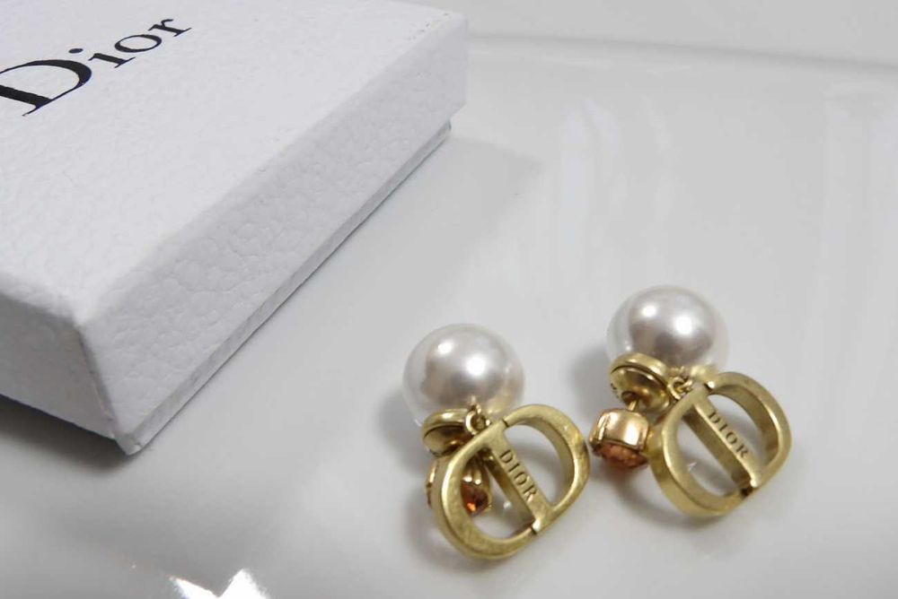 Perła, zawieszka, kryształ-kolczyki Dior