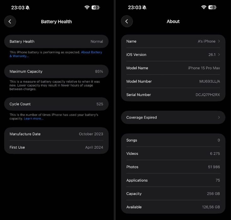 iPhone 15 Pro Max Blue Titanium, 256, esim