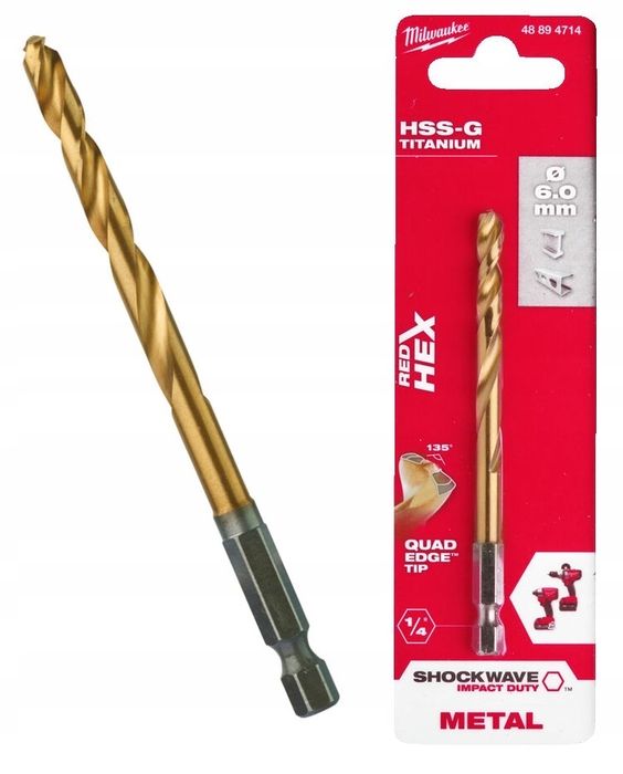 Свердла Milwaukee Red Hex для імпакта.