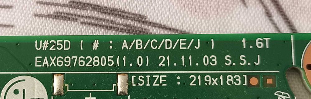 LG TV main board64551621037442122