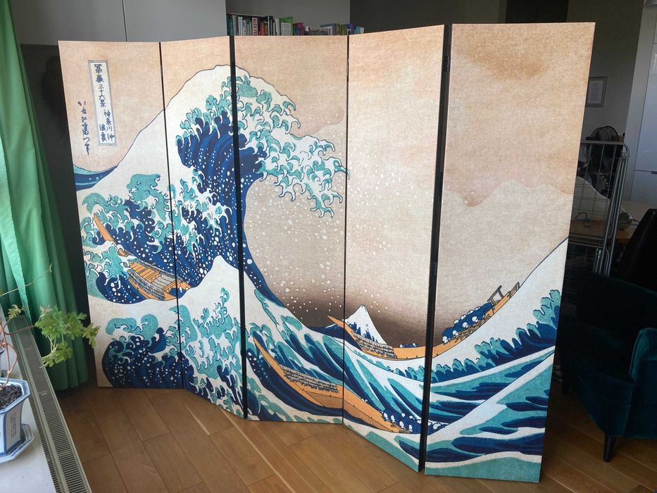 Parawan dekoracyjny pokojowy Wielka fala 225x172