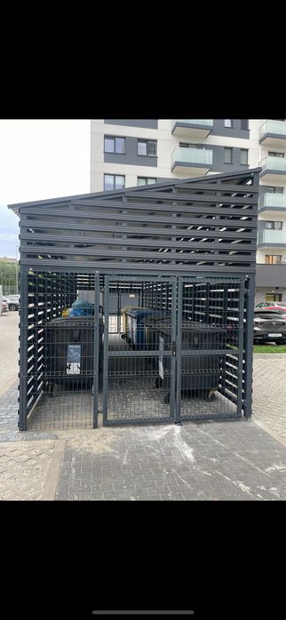 Zabudowa koszy,śmietników ,pergola konstrukcje stalowe