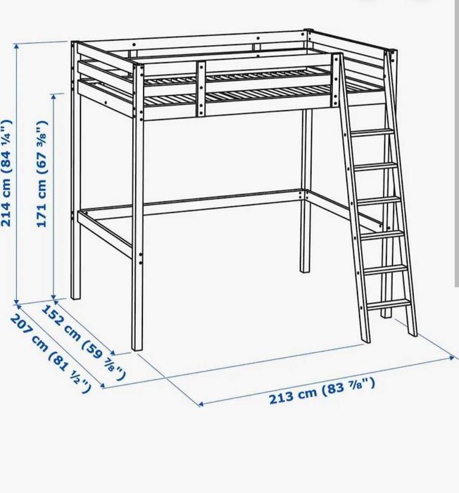 Estrutura cama alta Ikea