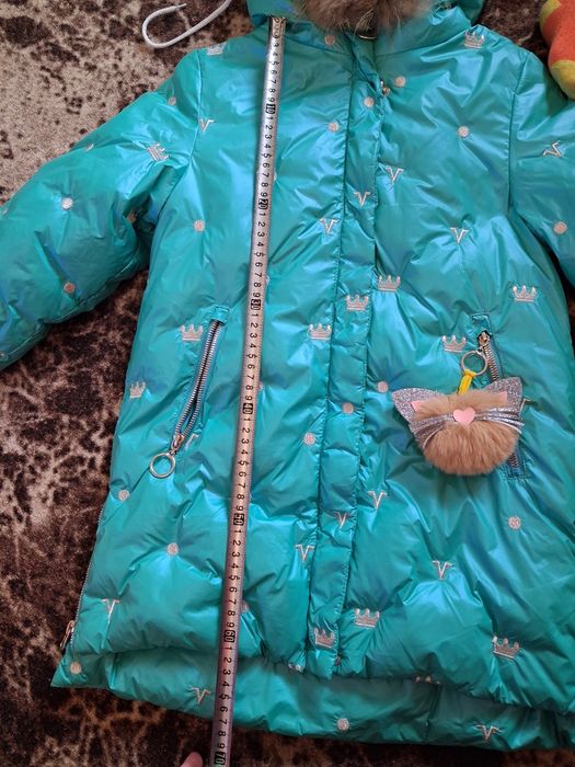 куртка пальто 140 зимове для дівчинки