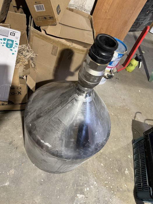 Lej zasypowy nierdzewny 120l zawór 3” zbiornik nierdzewny stozkowy