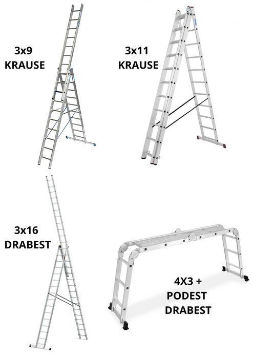 Wynajem drabin aluminiowych Krause - stabilna i bezpieczna!