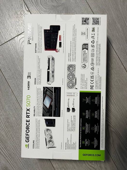 Відеокарта NVIDIA GeForce RTX 5070 ASUS PRIME OC 12GB — нова, у заводській упаковці.