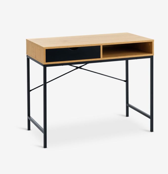 TRAPPEDAL Biurko TRAPPEDAL 48x95 1 szuflada kolor ciepły dąb/czarny