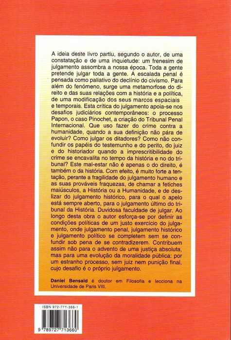 Quem é o Juiz? Para acabar com o Tribunal da História - Daniel Bensaïd