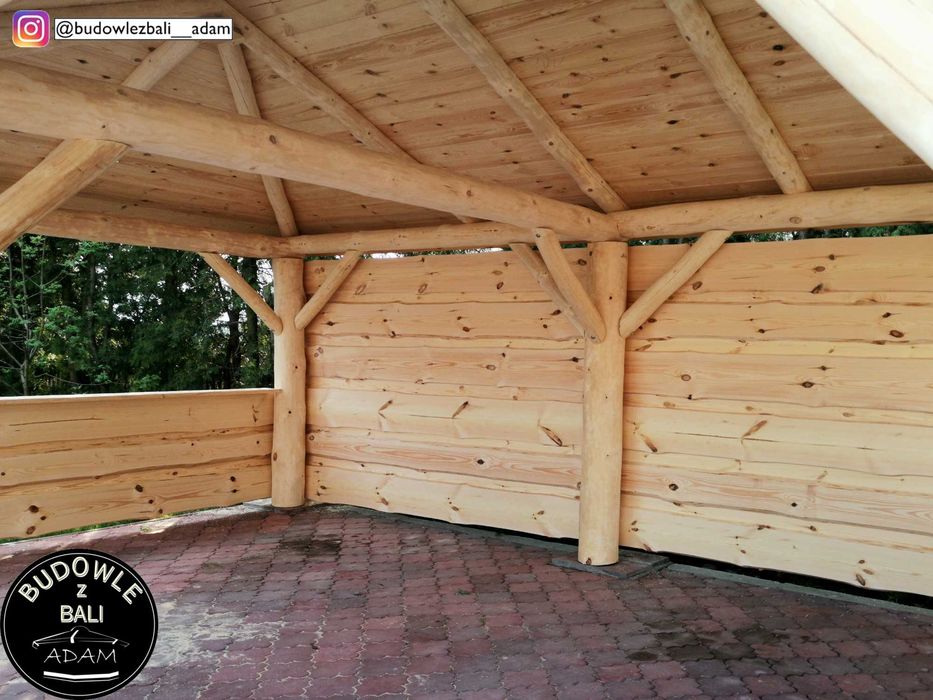 Wiata Garażowa z Bala, Zadaszenie na Samochód, Altanka z Bali, Altana