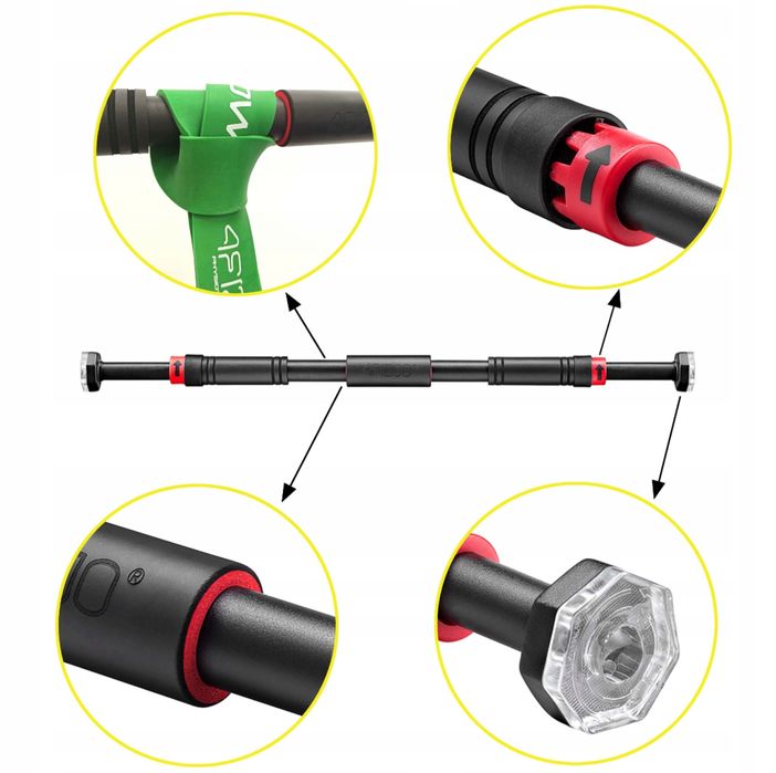 Drążek do Podciągania Ćwiczeń Treningowy Mocny Regulowany Stalowy