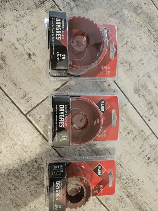 Rubi Drygres Premium o średnicach 50 mm, 68 mm i 75 mm,