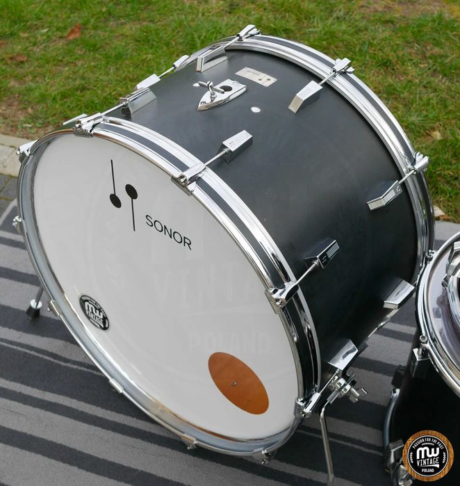 ‼️ Perkusja Sonor Champion 24", 13", 16" Matte Black 70s Vintage ‼️