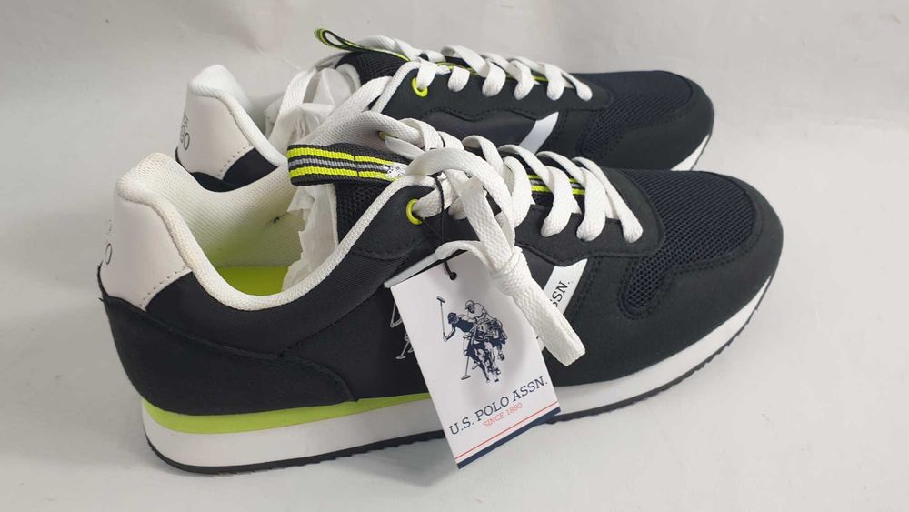 Buty Męskie U.S. Polo Assn. Sneakersy Lekkie NOBIL009-BLK 43
