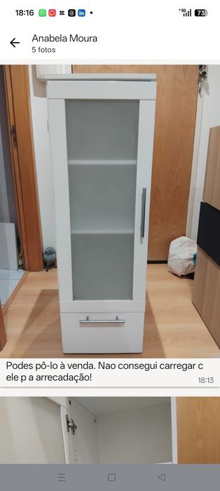 Armário Multiusos branco com design moderno e funcional.