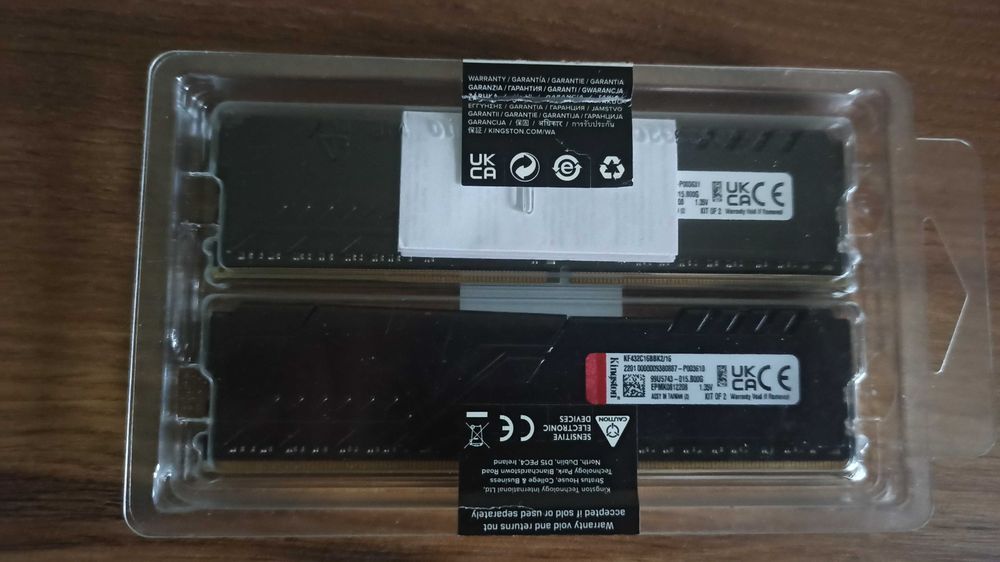Модуль пам'яті Kingston DDR4 16GB 2x8GB/3200 Fury Beast Black