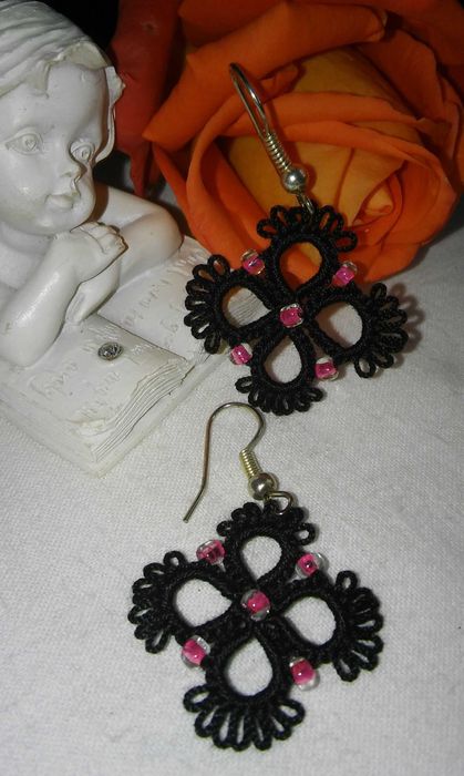 Kolczyki frywolitkowe 5