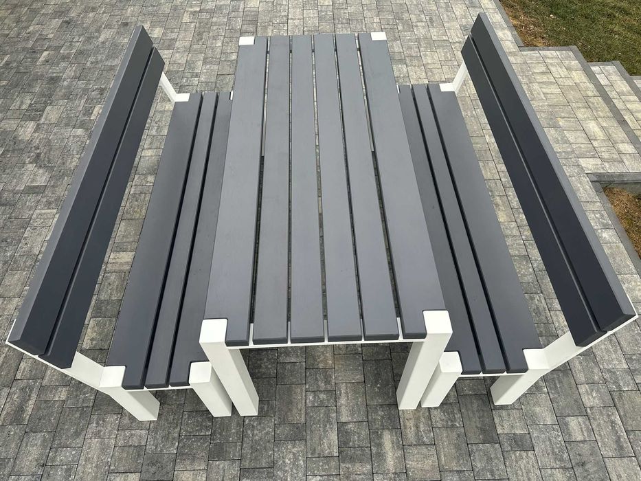 LOFT Meble Ogrodowe Nowoczesne stylowe Szaro Białe jakość PREMIUM