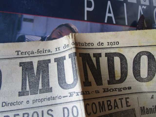 Muito raro jornal Mundo 17 de junho de 1910 Affonso Costa Zé Povinho