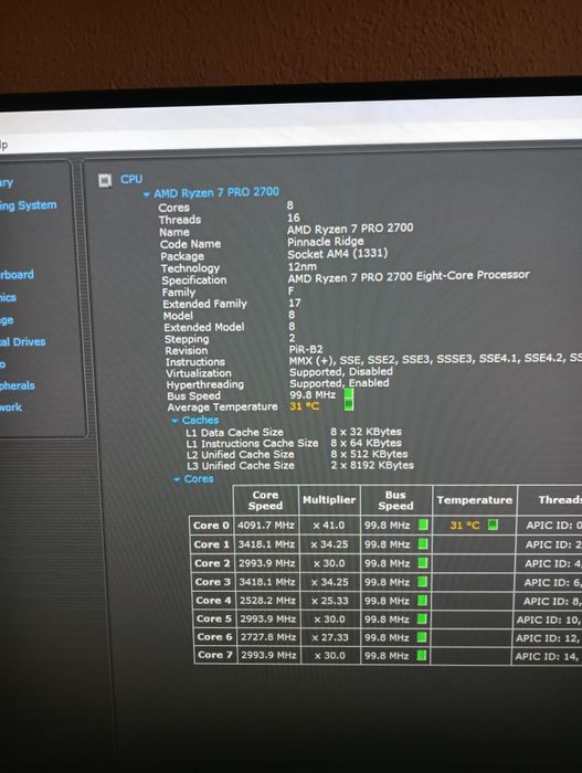 Computador para trabalho Ryzen 2700 pro 16 gb RAM  HP EliteDesk 705 G