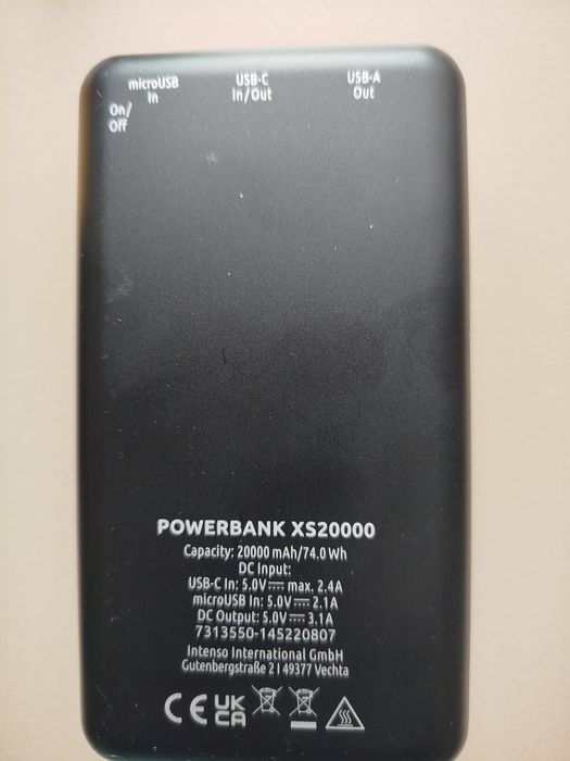 Повербанк Intenso XS20000 Black 20000 мАч, (Нові в наявності)