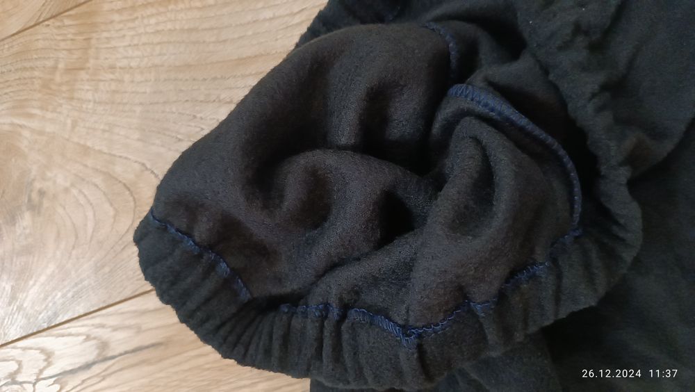 Термобілизна комплект зимова на флісі чорна розмір 48, 52