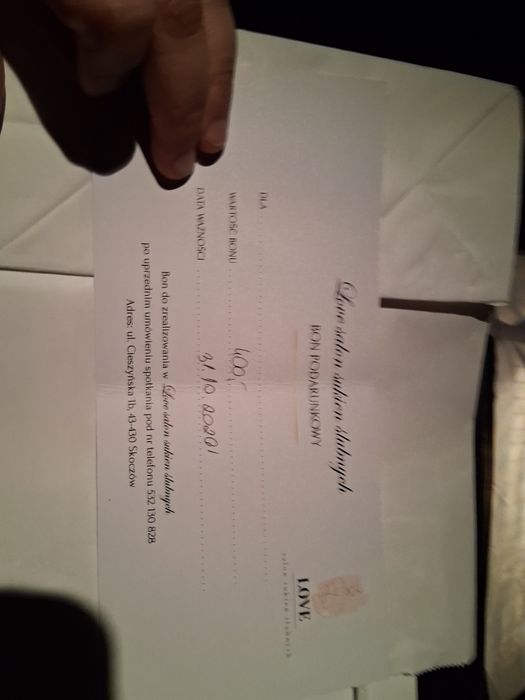 Bon na suknie ślubna