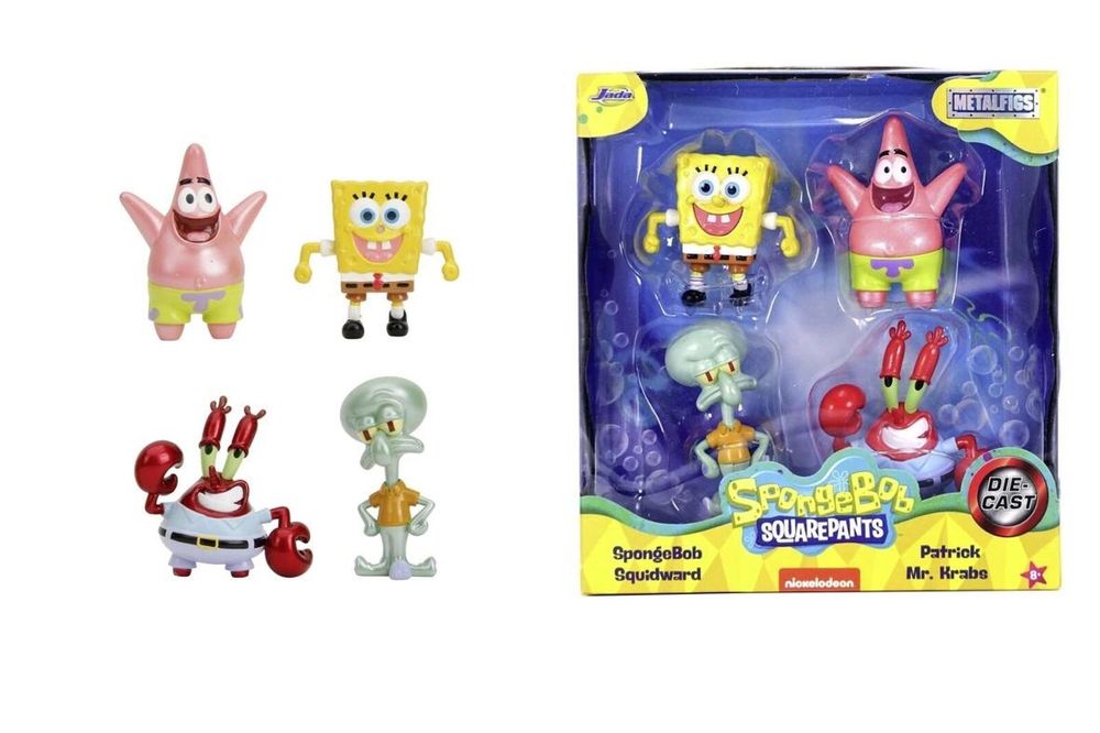 Jada SpongeBob Metal fig 4-pak 6,5cm blister,155x50 mm
