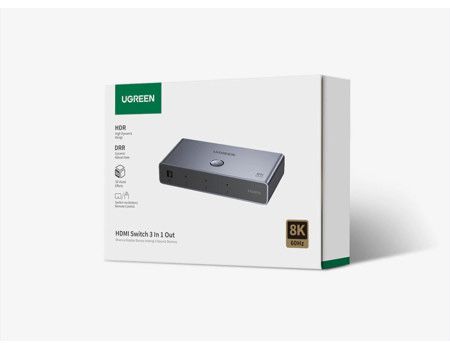 Перемекач Ugreen 8K 60 Hz HDMI 2.1 комутатор Switch 3 в 1