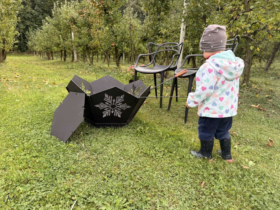 PALENISKO ogrodowe CALIX śr. 76cm PODWÓJNE DNO 0,5cm SOLIDNE Ognisko Grill promocja