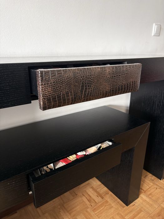 Consola aparador preto madeira moderno