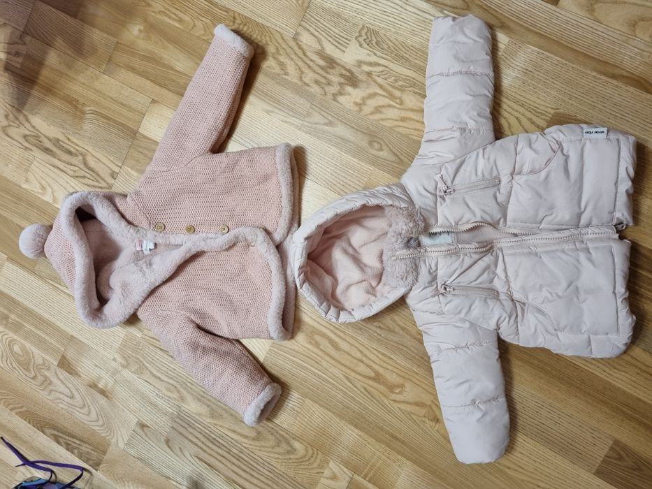 куртка зимова Zara на дівчинку 9-12міс 80р