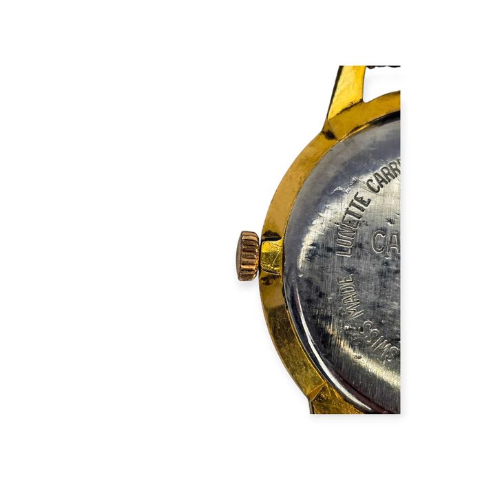 Relógio Corda Cauny Prima Calendario– 17 Rubis– Plaqué Ouro 10 Microns