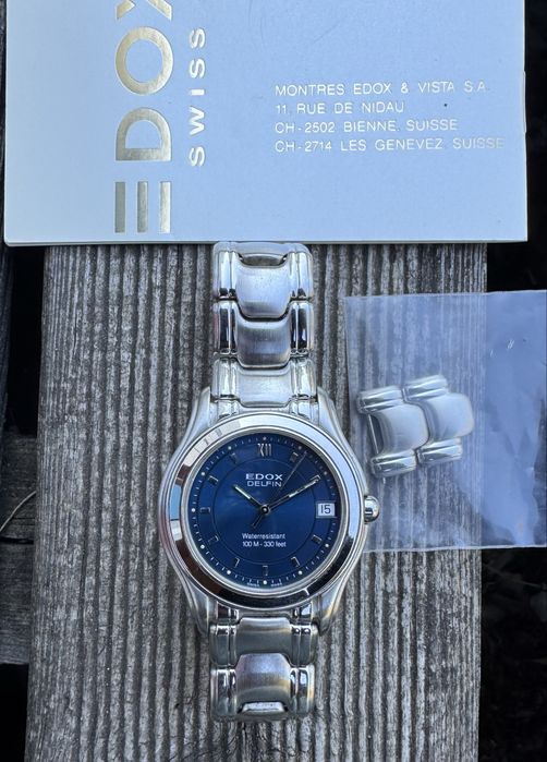 EDOX Delfin Swiss Made Niebieska