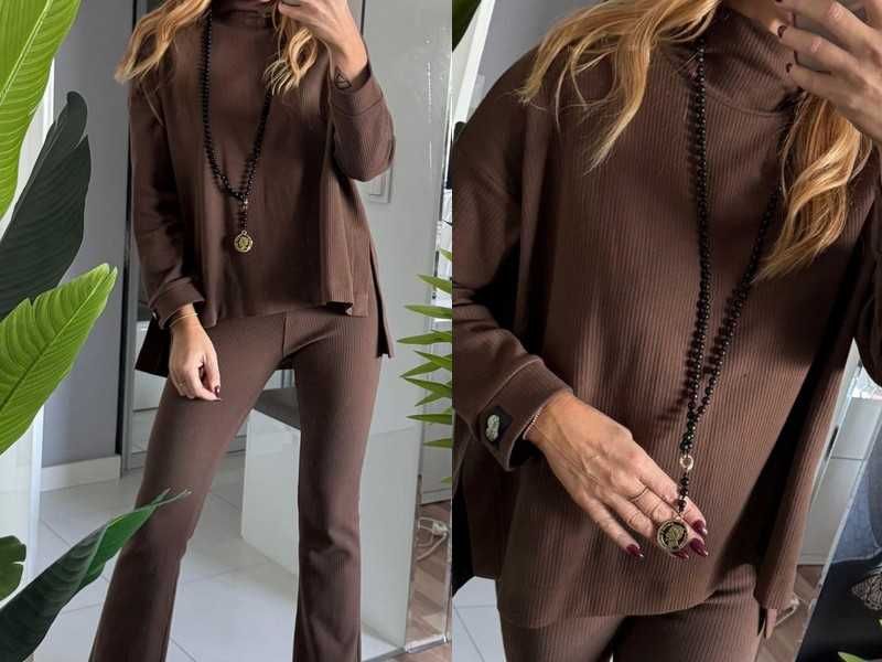 By o la la mięsisty prążek golf czekoladowy