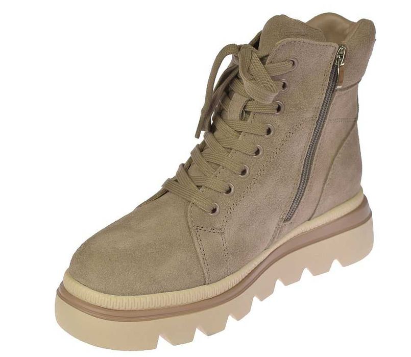 Śniegowce damskie skórzane ocieplane trapery camel B-3-1379 rozm. 38