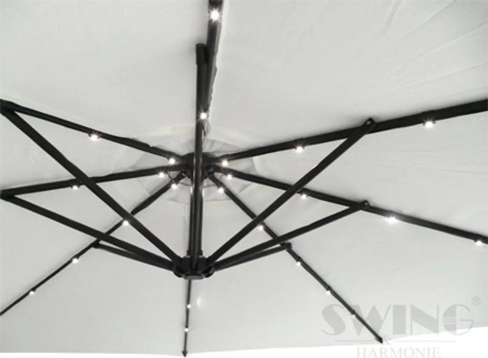 Parasol ogrodowy z oświetleniem LED Arebos