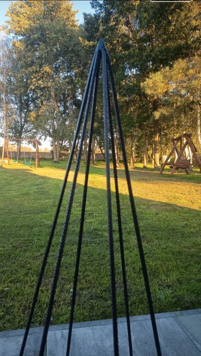 Metalowa choinka efekt 3D czarny mat duża 102 cm do własnej aranżacji