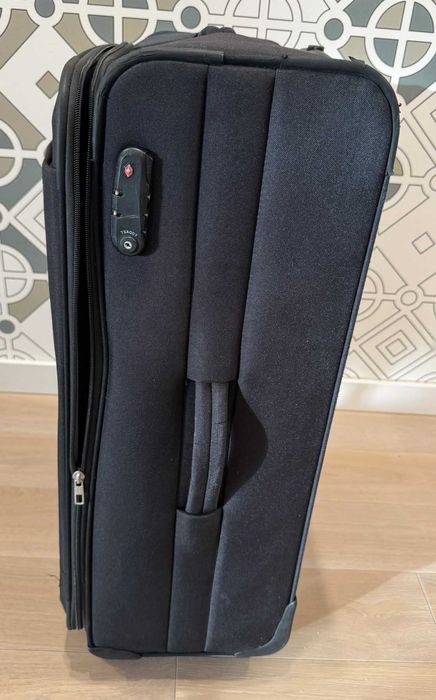 Walizka Samsonite Spinner duża czarna poliester 78cm 105 litórw