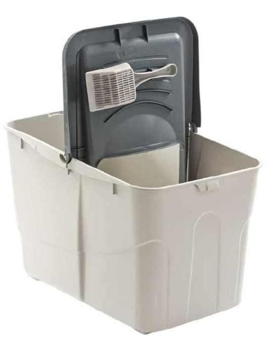 Caixa de areia fechada com entrada superior – Buxo – 60 x 38 x 39 cm