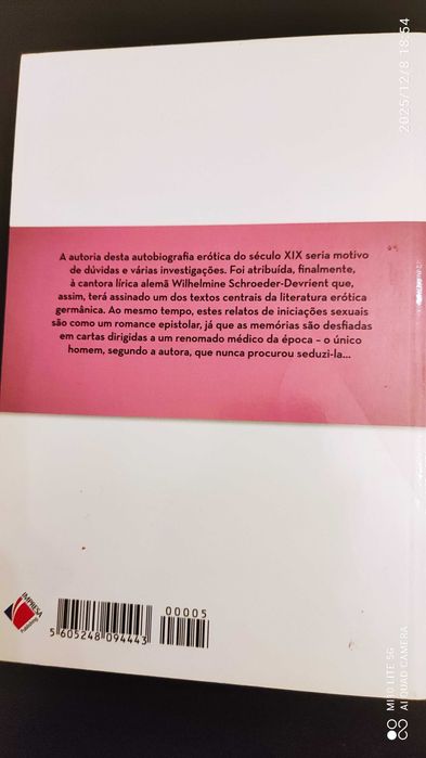 Memórias de uma Cantora Alemã - Wilhelmine Schroeder - portes grátis