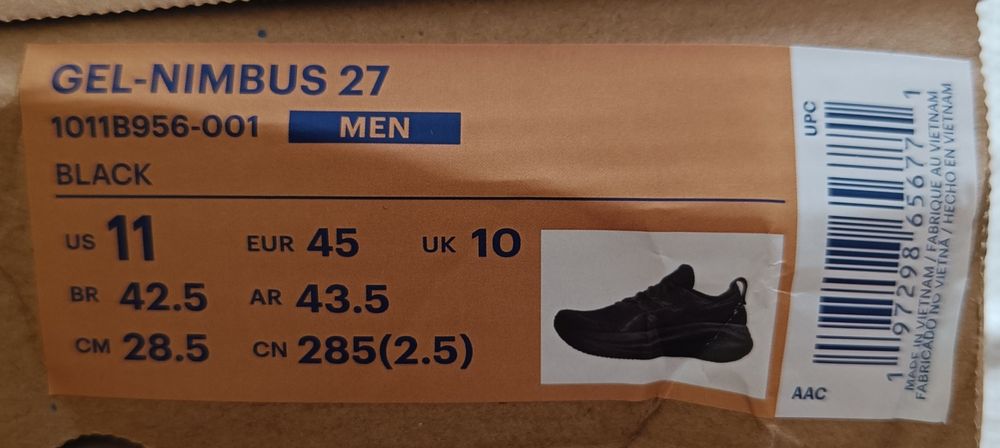 Asics Nimbus 27 rozmiar 45