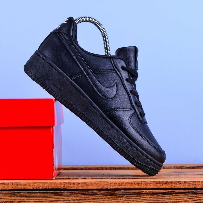 (2240) Акція! Кросівки Nike Air Force повністю чорні (36-41) найк найки