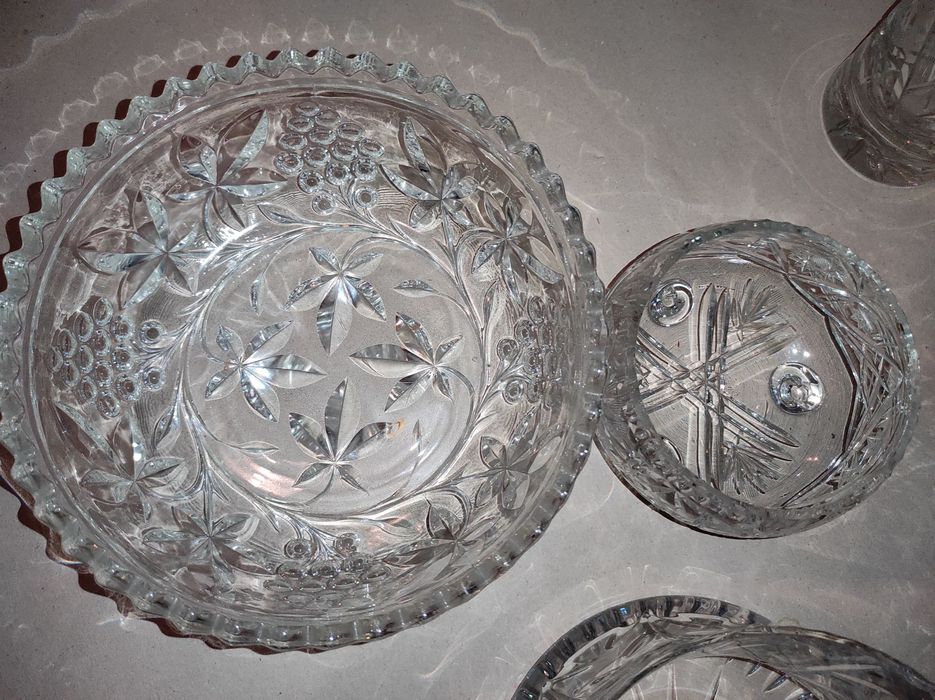 Zestaw KRYSZTAŁÓW - 8 sztuk - PRL !