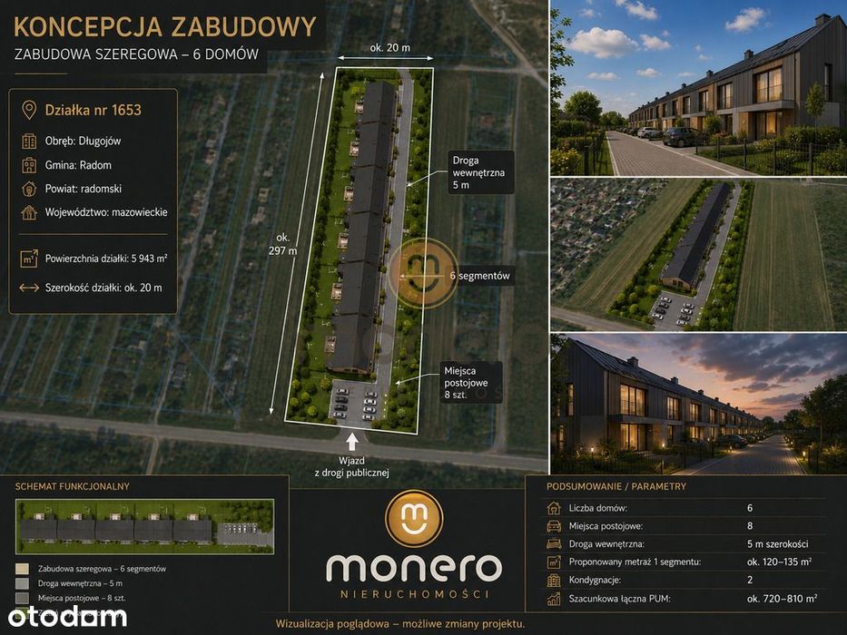 Działka 5 943 m² Radom – Długojów